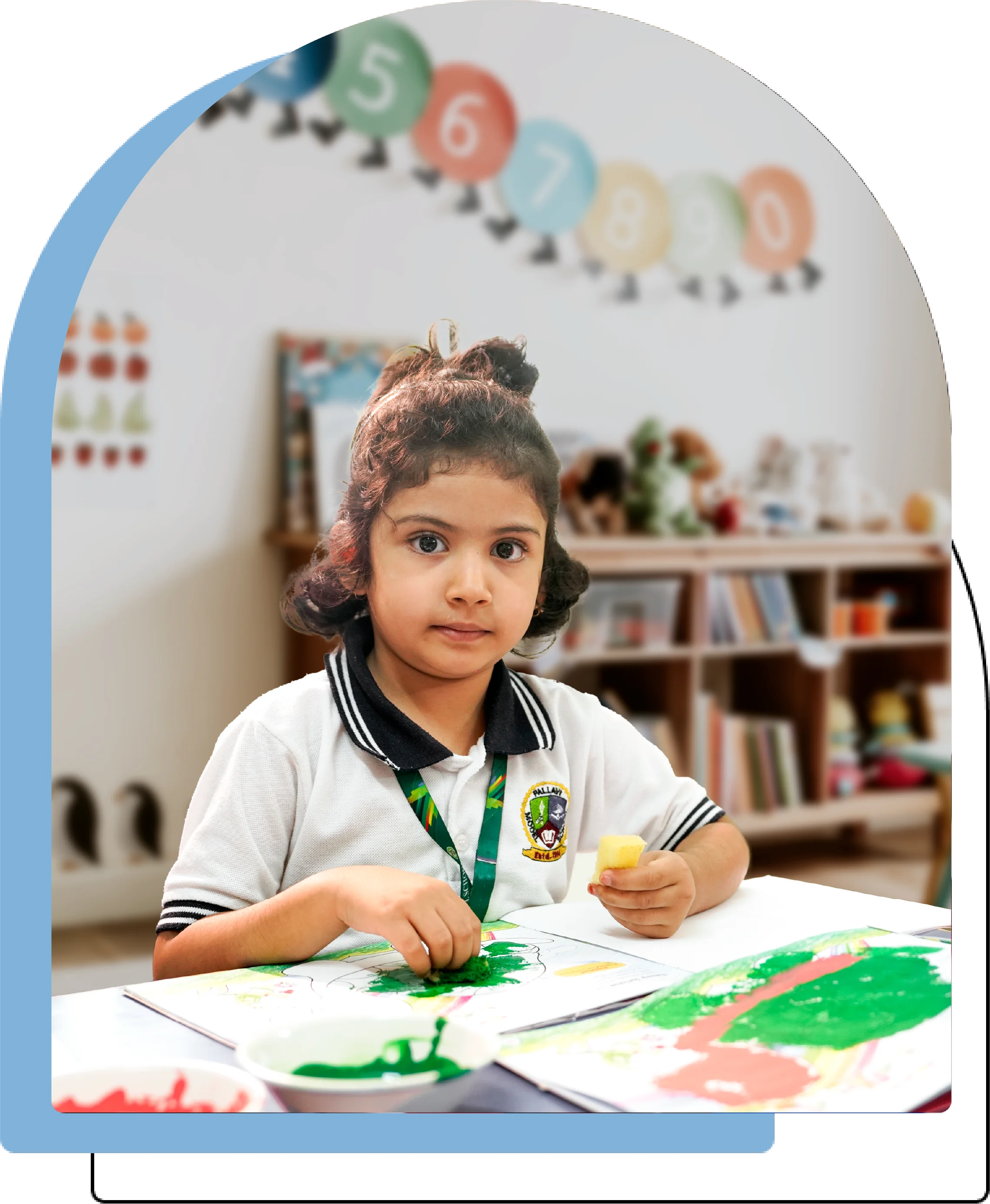 Students at Pallavi International School Gowdavalli