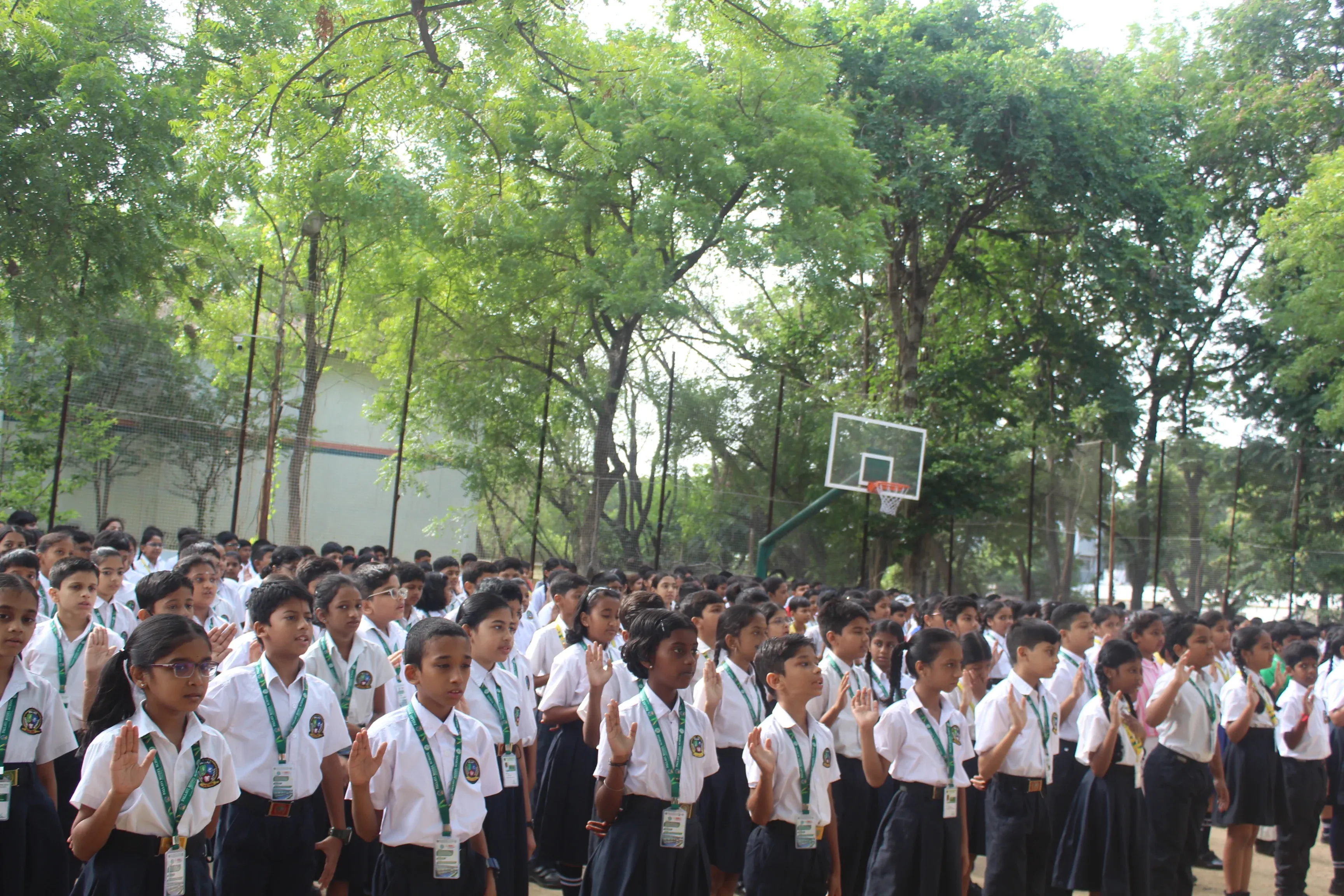 Assembly at Pallavi International School Gowdavalli