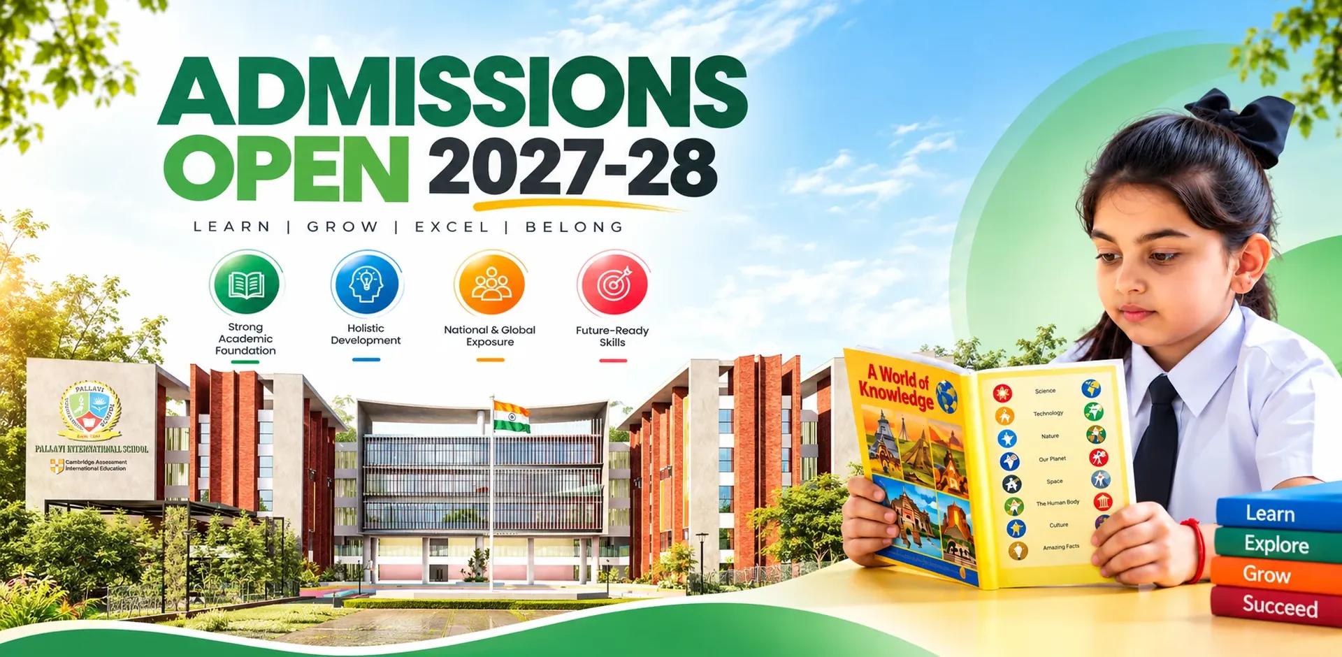 Admissions Open 2027-28 at Pallavi International School Gowdavalli - Learn, Grow, Excel, Belong. Apply now.